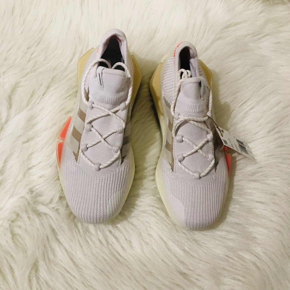 Adidas NMD_S1 W White‎ Orange Tan Primeknit Sneakers HQ4465 Womens 7.5 NEW